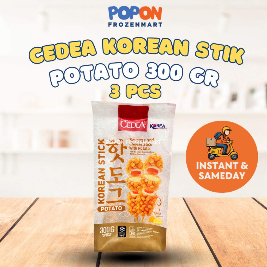 Cedea Korean Stick Potato 300Gr Isi 3 pcs | Kentang Stik Korea Frozen Crispy | Instan & Sameday