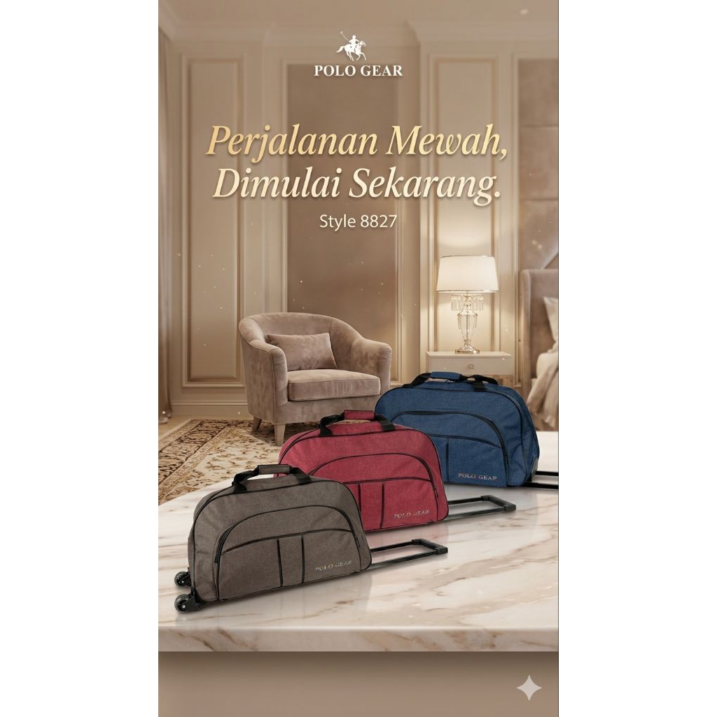 Tas Pakaian Baju Trolly Polo Gear original