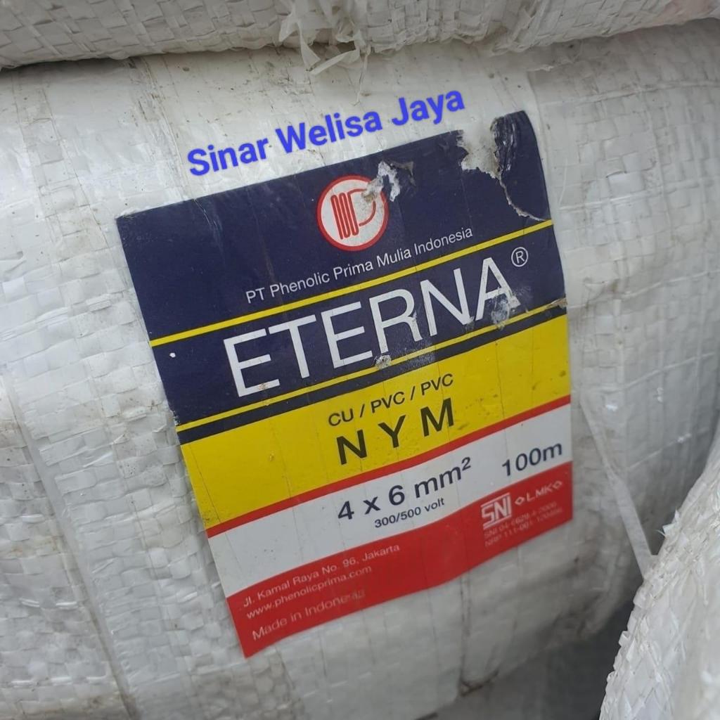 Eterna Kabel Tembaga Tunggal NYM 4X6 Per Meter