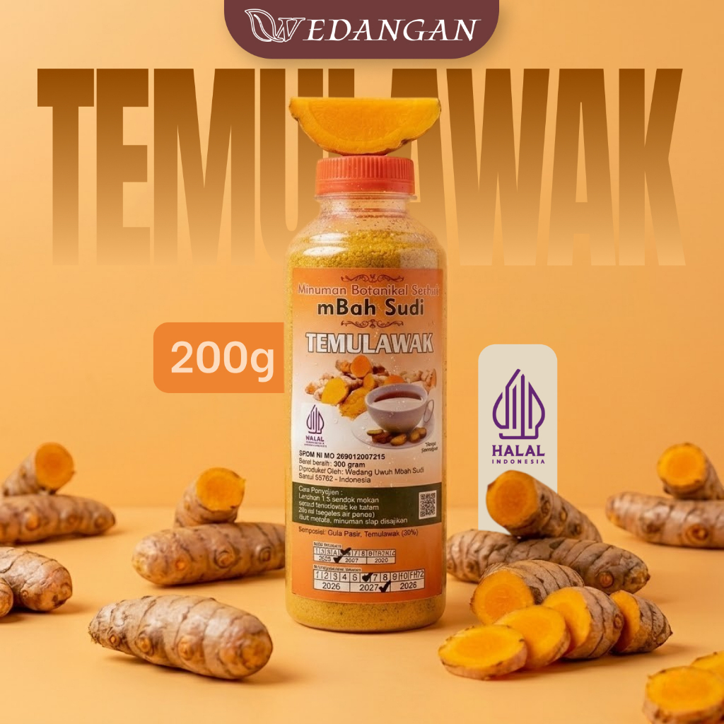 Minuman Serbuk Temulawak Asli - Mbah Sudi Khas Imogiri | Halal BPOM