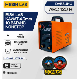 Mesin Las Besi Stainless 450 900 Watt Daesung ARC 120 SE 120 H CNR ARC 120 A 120 M JASIC ARC 120 GEN