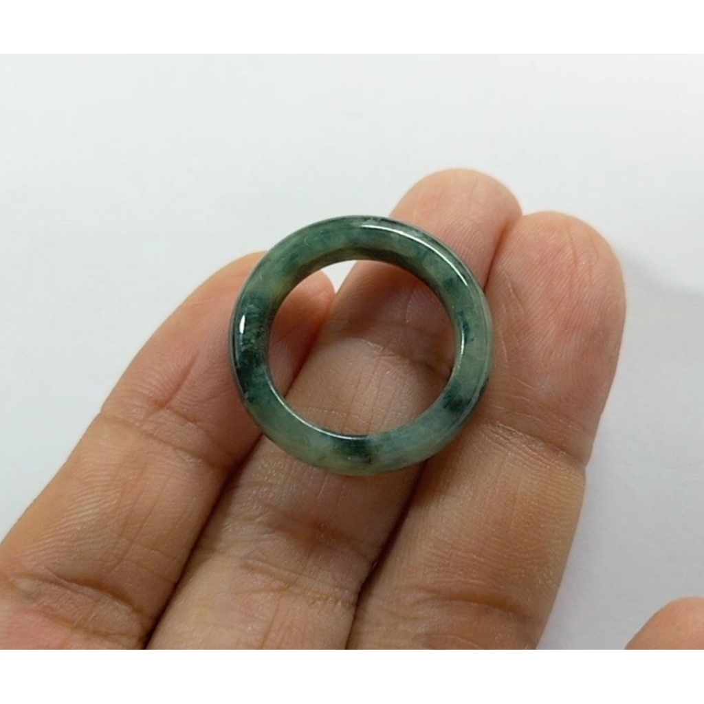 Cincin Giok Ori 16,5mm 100% Burma [Jadeite] Natural Asli TYP013