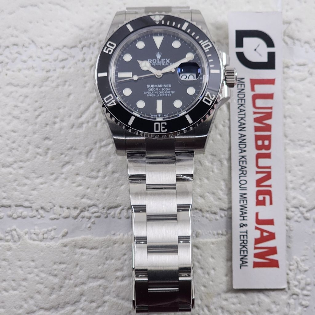 JAM TANGAN MEWAH SUBMARINER 126610 LN 41mm BLACK CERAMIC VSF V3