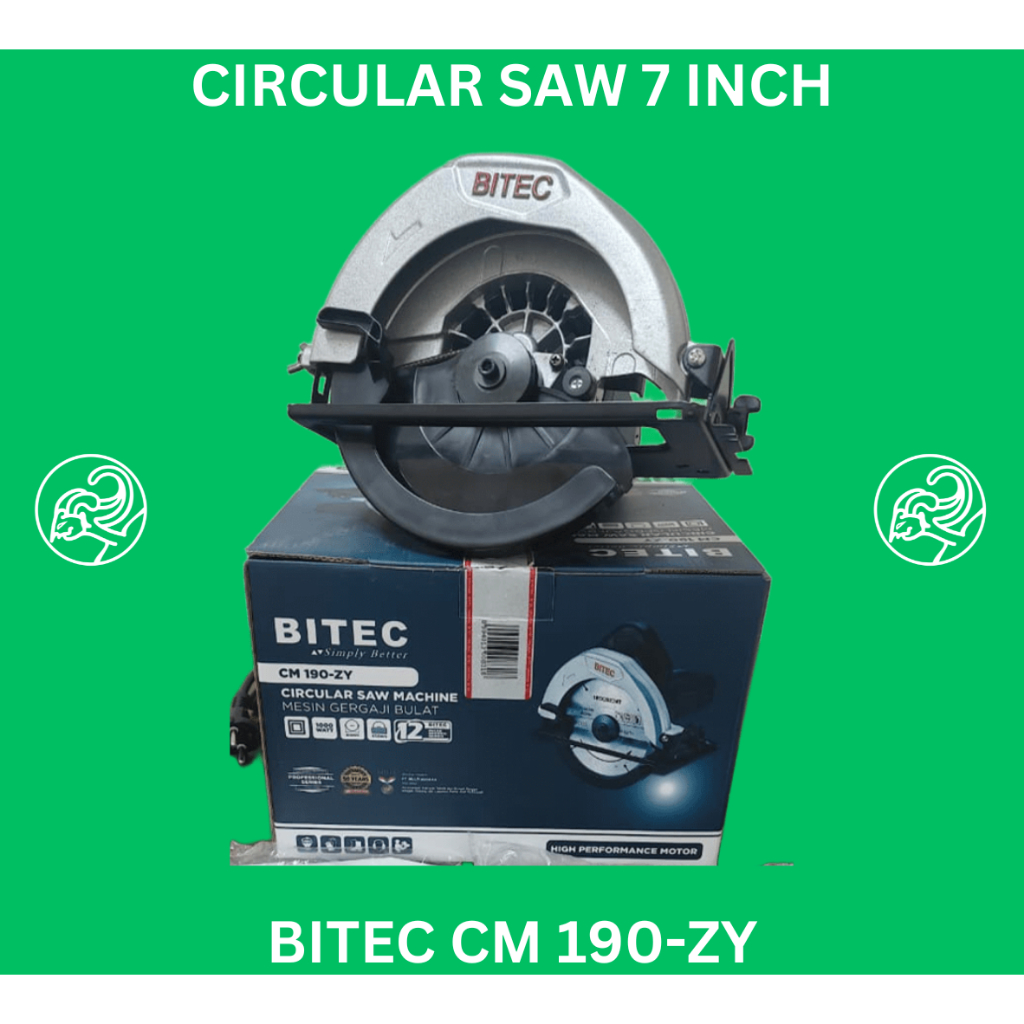 BITEC CM 190-ZY Mesin Gergaji Circular Saw 7" Mesin Gergaji Sirkel 7 inch BITEC CM 190-ZY