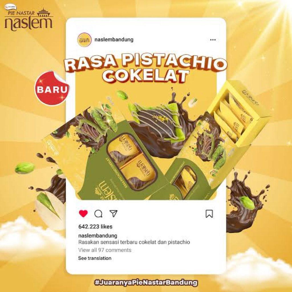 Pie Nastar “Nastar Lembang” Cokelat Pistachio by Ina Cookies