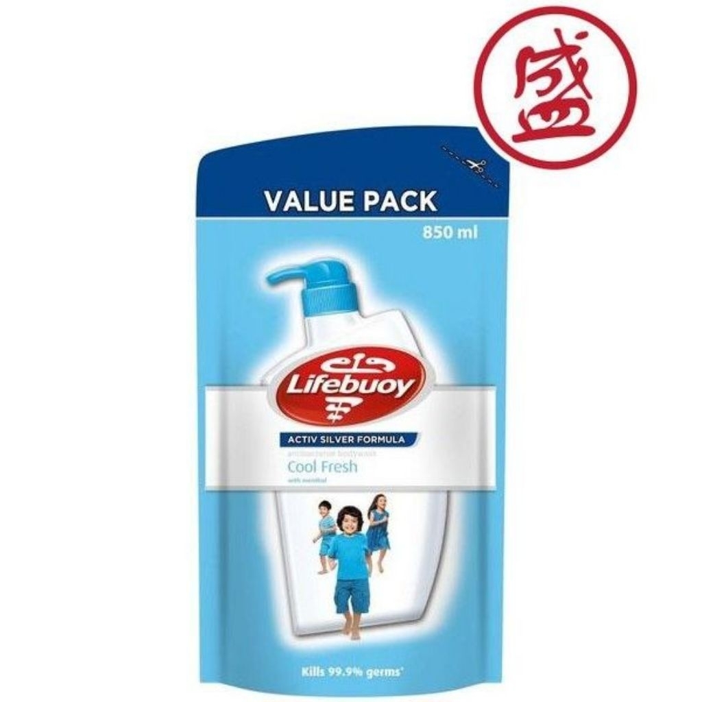 Lifebuoy Activ Silver Formula AntiBacteria BodyWash Cool Fresh 450ml