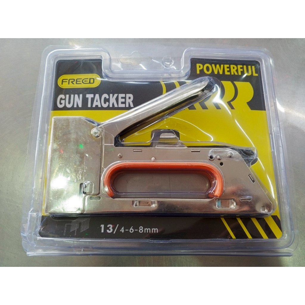 Staples Tembak Gun Tacker Stapler Bisa Untuk isi staples 13/4-6-8mm - Freed