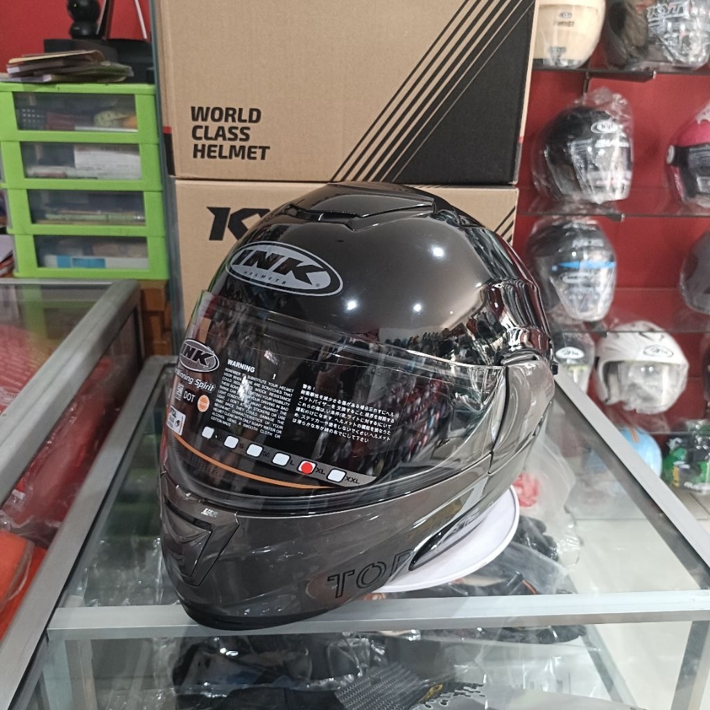 HELM INK TOP GEAR 2 TONE BLACK/ SILVER MODULAR