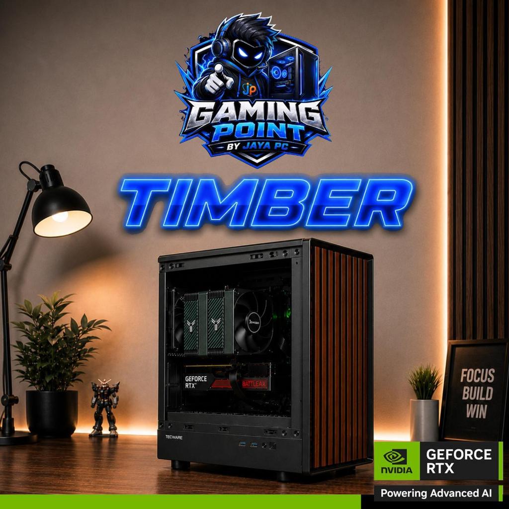 GAMING POINT TIMBER - PC Rakitan Intel i5-12400F | GeForce RTX 5060 8GB | 16GB DDR4 | SSD NVMe 512GB