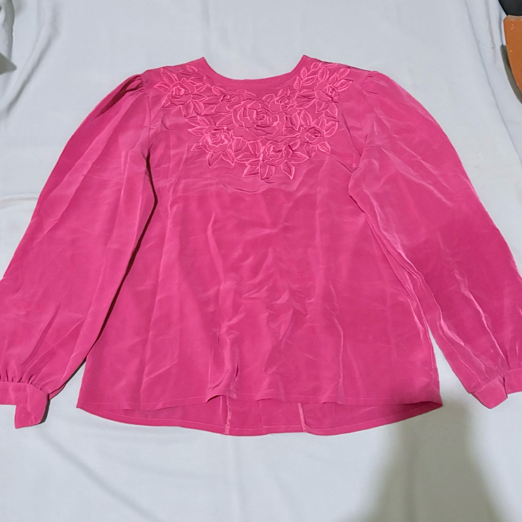 PL / Preloved Blouse Puffy Pink Fushia