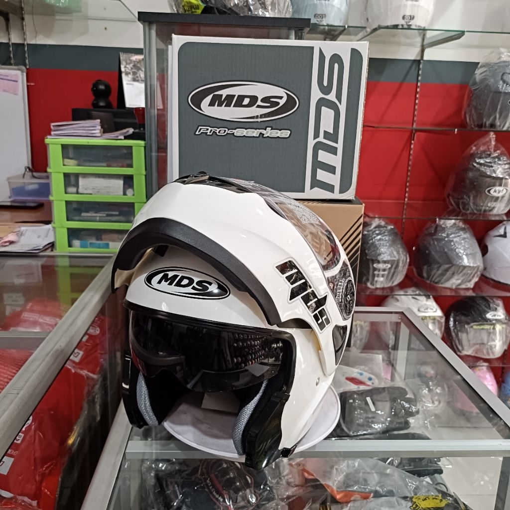 HELM MDS PRO RIDER WHITE MODULAR