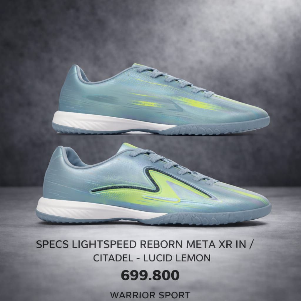 Sepatu Futsal Specs LightSpeed Reborn Meta Xr In - Citadel / Lucid Lemon - Futsal Ls Reborn Specs Or