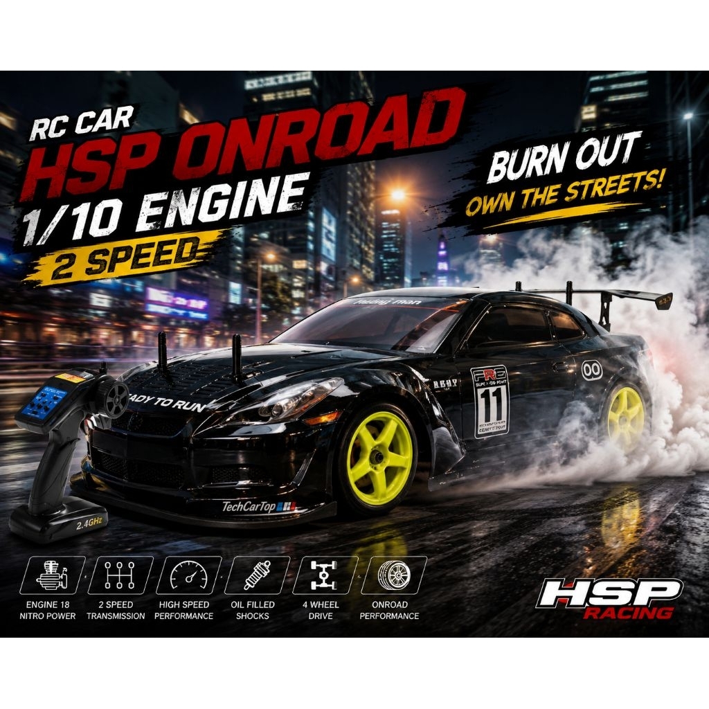 RC CAR Nitro Engine Onroad HSP 1/10