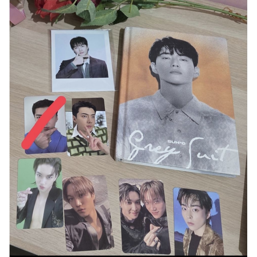 Photocard Sehun EXIST, Kai solo, Kai REVERXE, Unit Kai-Lay, Polaroid Sehun, Grey Suit Suho