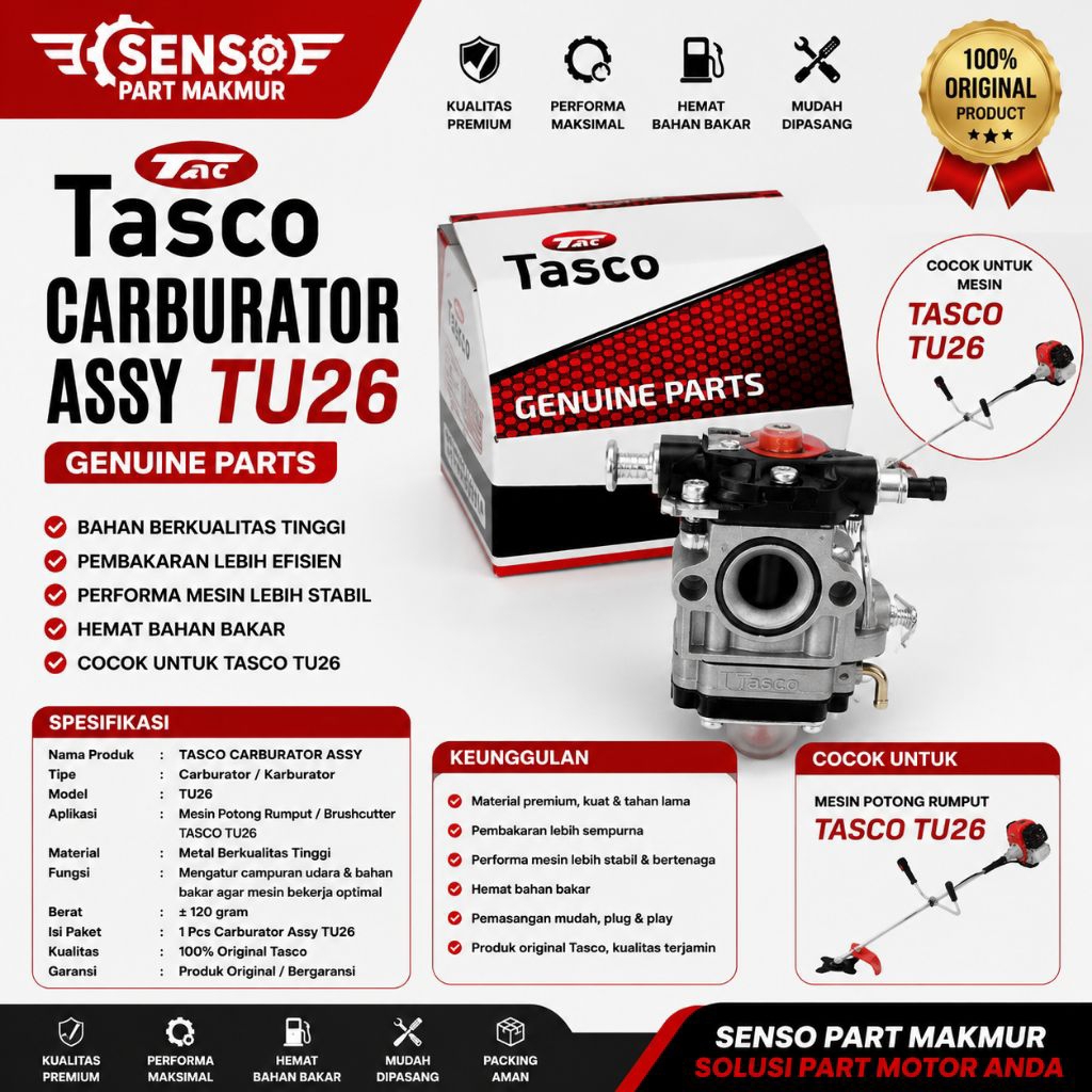 CARBURATOR ASSY TU26 TASCO ORIGINAL
