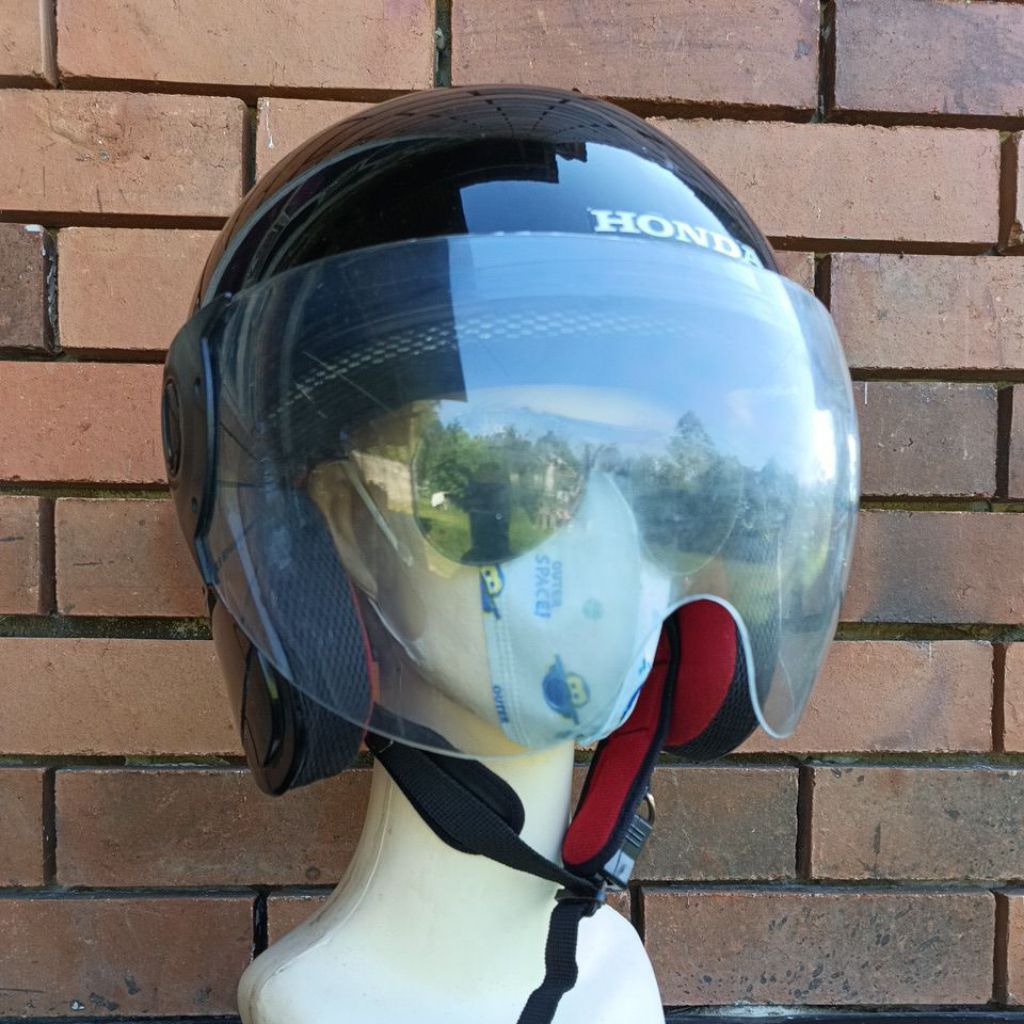 HELM honda scoopy hitam motif original mulus