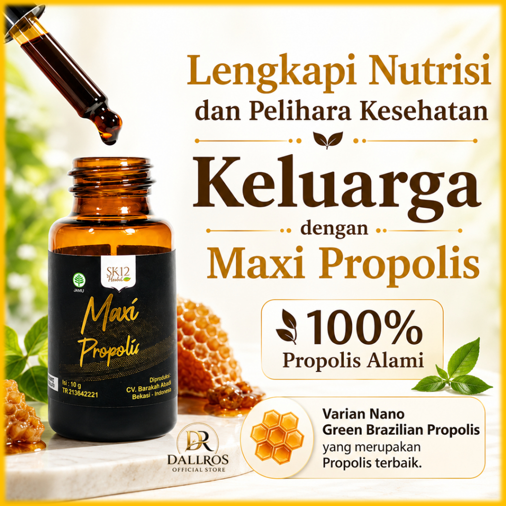 SR12 Maxi Propolis Original | Nano Green Brazilian Propolis Premium | Jaga Daya Tahan Tubuh