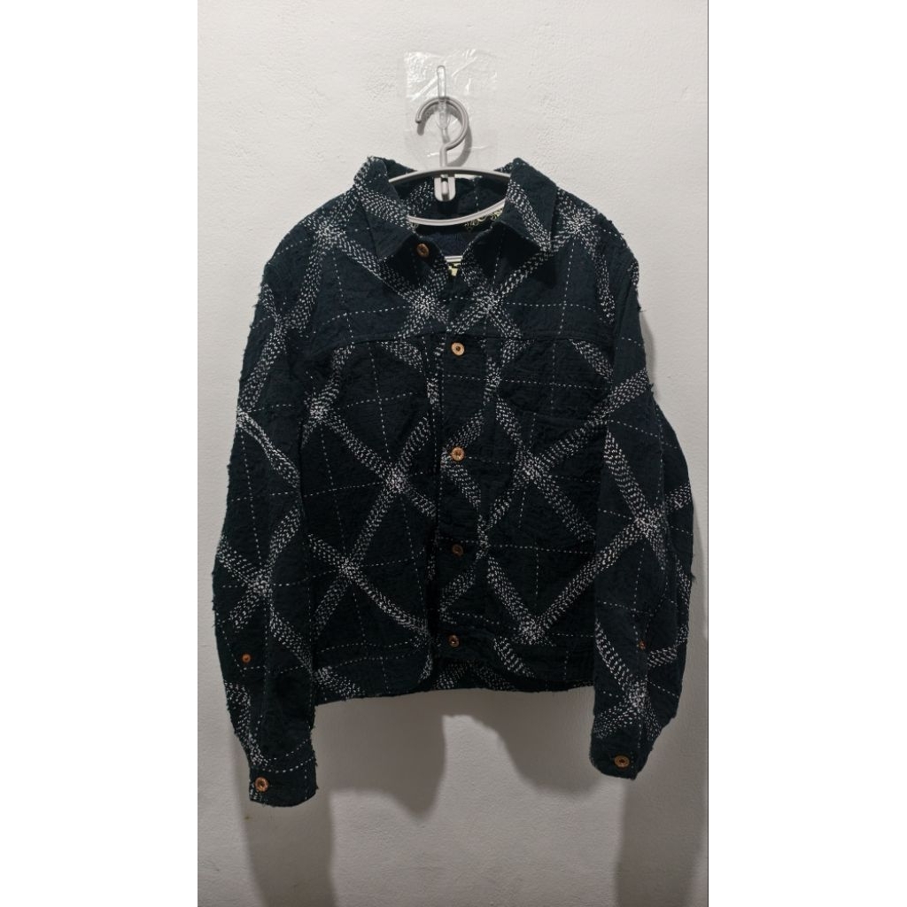 Relaxing project sashiko indigo jacket