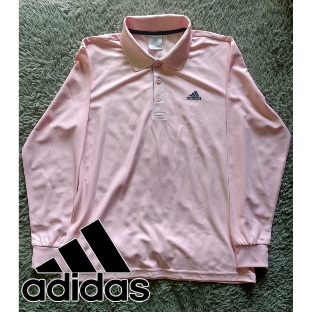 KAOS POLO LONG SLEEVE ADIDAS CLIMALITE SECOND