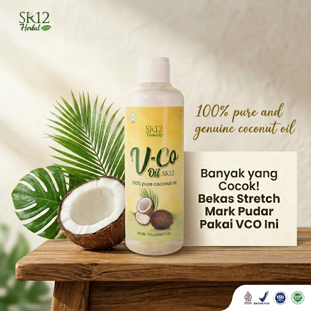 Virgin Coconut Oil VCO SR12 Original Asli - Minyak Kelapa Murni untuk Wajah Rambut & Tubuh