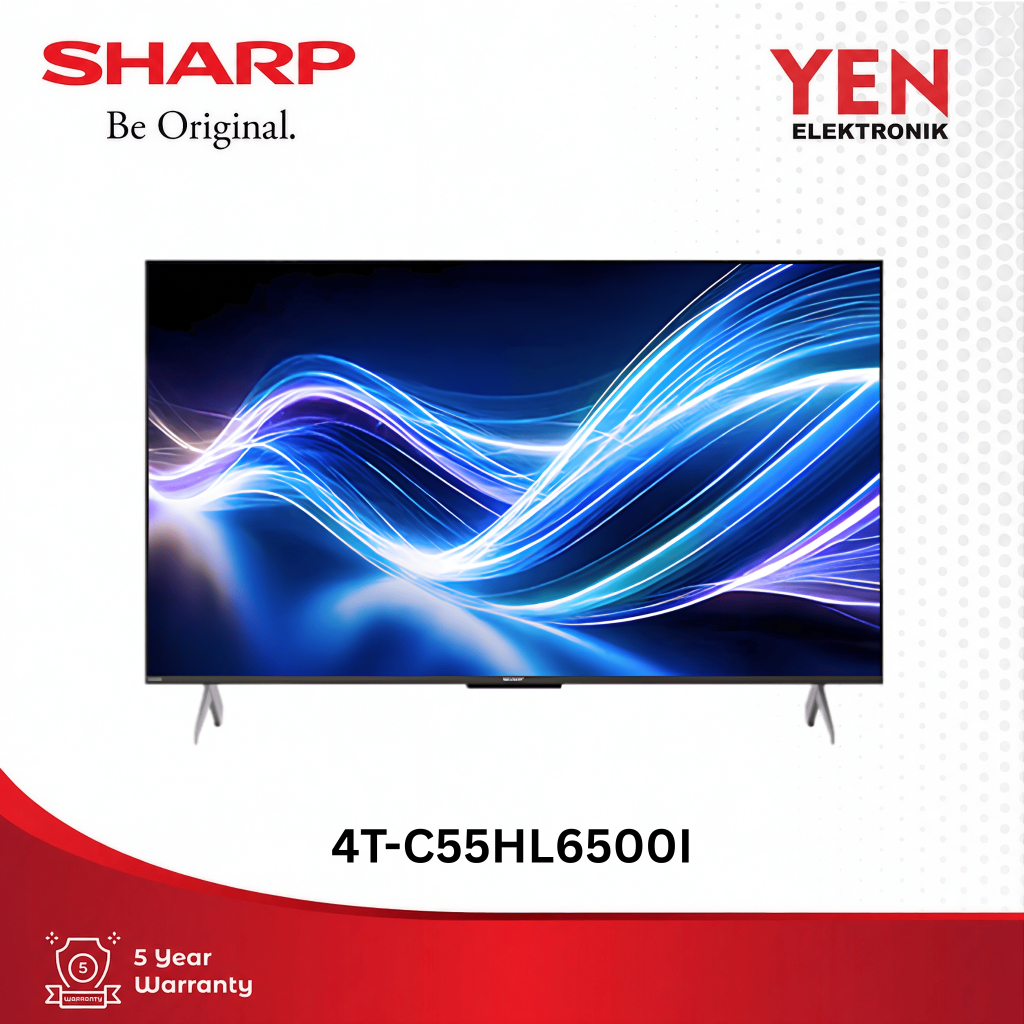 TV Sharp 4T-C55HL6500I 55 Inch 4K UHD Smart Google TV Aquos Garansi Resmi Sharp