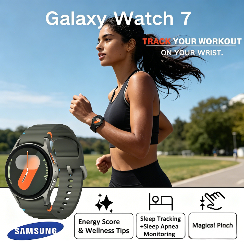 100% Original Samsung Galaxy Watch 7 44MM SmartWatch Jam Tangan Wanita Jam Tangan Pria Bluetooth Wat