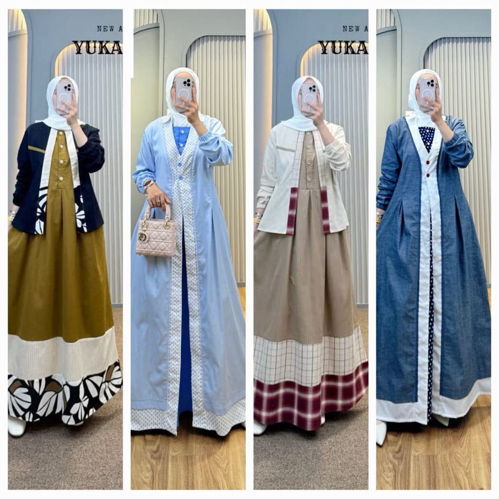 GAMIS KATUN KOMBINASI SYAINA BY SEMUT ORIGINAL
