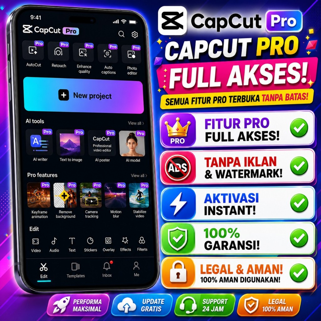 CAPCUT PRO TEMPLATE PREMIUM FULL AKSES