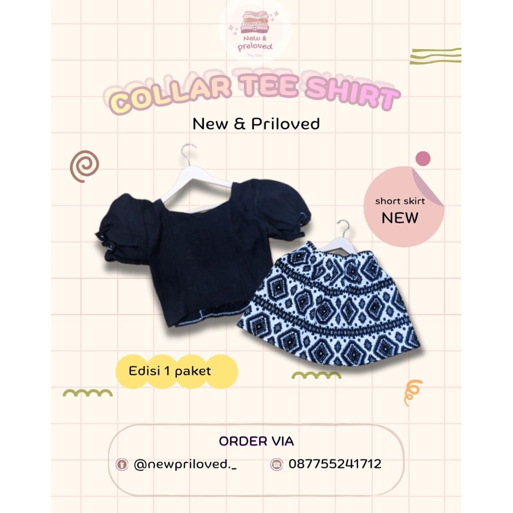 CROP TOP , KAOS OVERSIZE , SHORT SKIRT PRILOVED & NEW