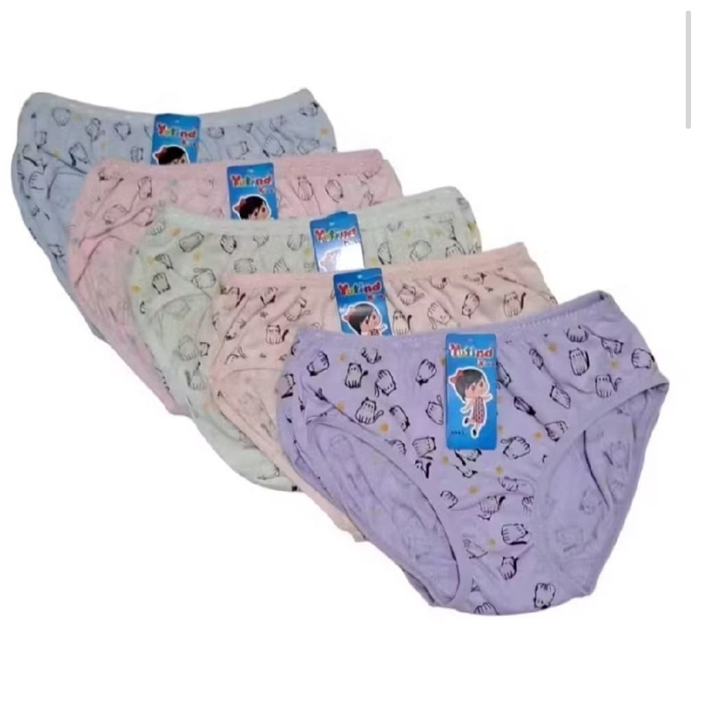 6 Pcs Celana Dalam Anak Perempuan Yutind Kids Motif Full print Katun Lembut
