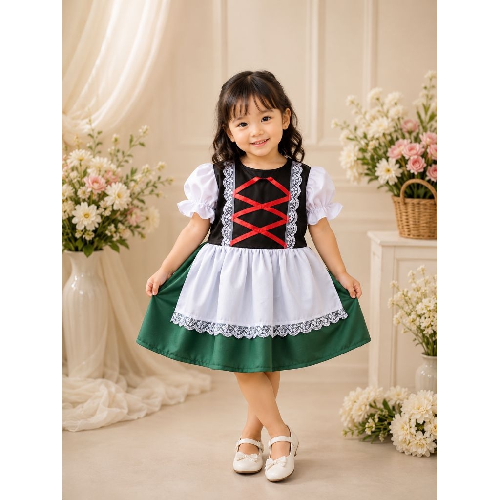 Dress Brazil/Kostum Internasional Day/Kostum Classic/Kostum Eropa/Kostum Cewek/Dress Vintage