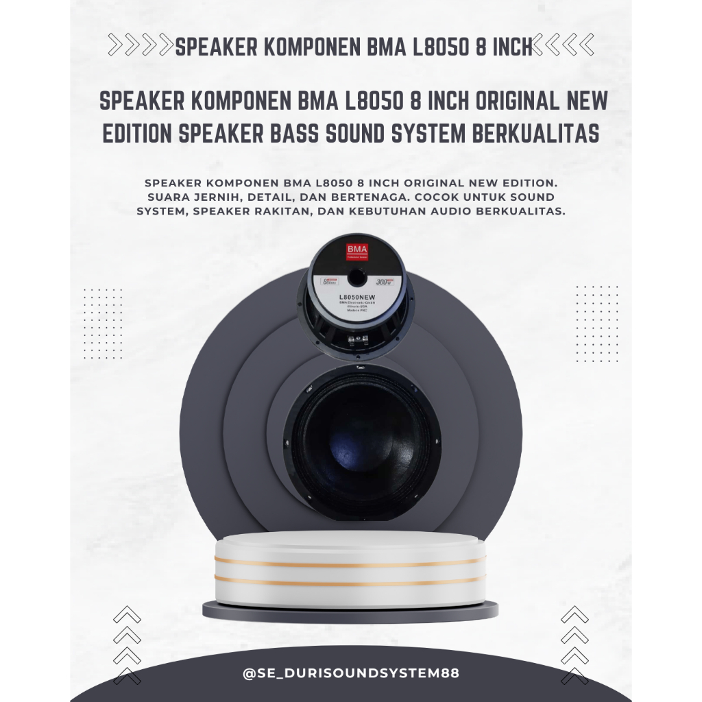 Speaker Komponen BMA 8 Inch L8050 Spiker BMA L8050 Speaker Komponen BMA L8050 NEW EDITION