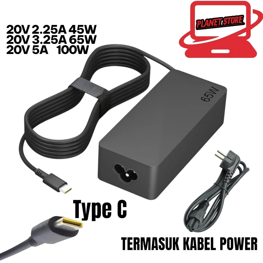 ADAPTOR CHARGER LAPTOP ZYREX TYPE C PD 45W 65W 100W UNTUK CHROMEBOOK, D'TECH, D-TECH PRO V1