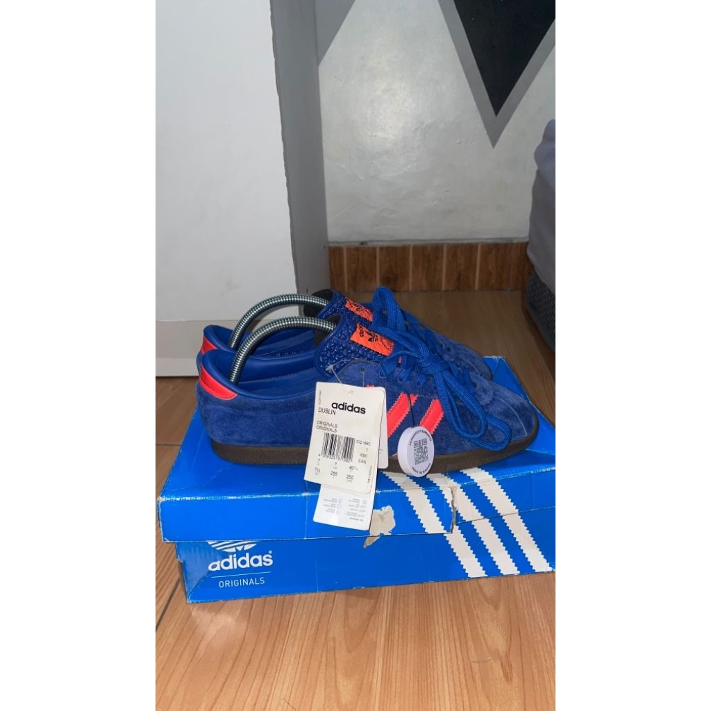 Sepatu Adidas Dublin City Series OG Blue Red Original Second Size 40 2/3
