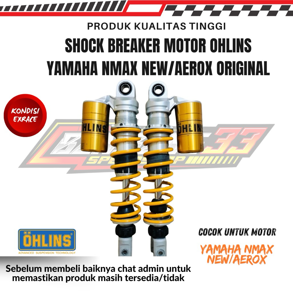 Shockbreaker Yamaha Nmax New/Aerox Ohlins Racing ORIGINAL