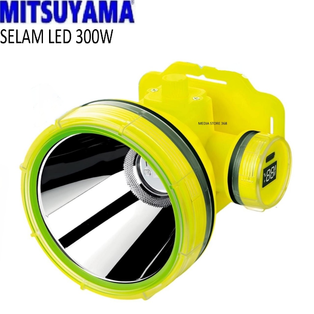 SENTER KEPALA SELAM LED 300W MITSUYAMA MS-262P - BATERAI 3.500mAh - Tahan Hingga 10 Jam - DIVING