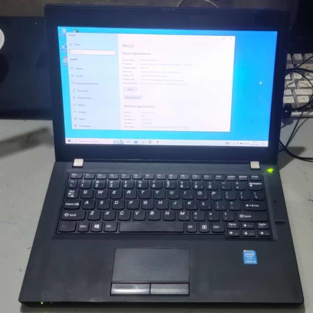 laptop lenovo k2450 i3 4005u