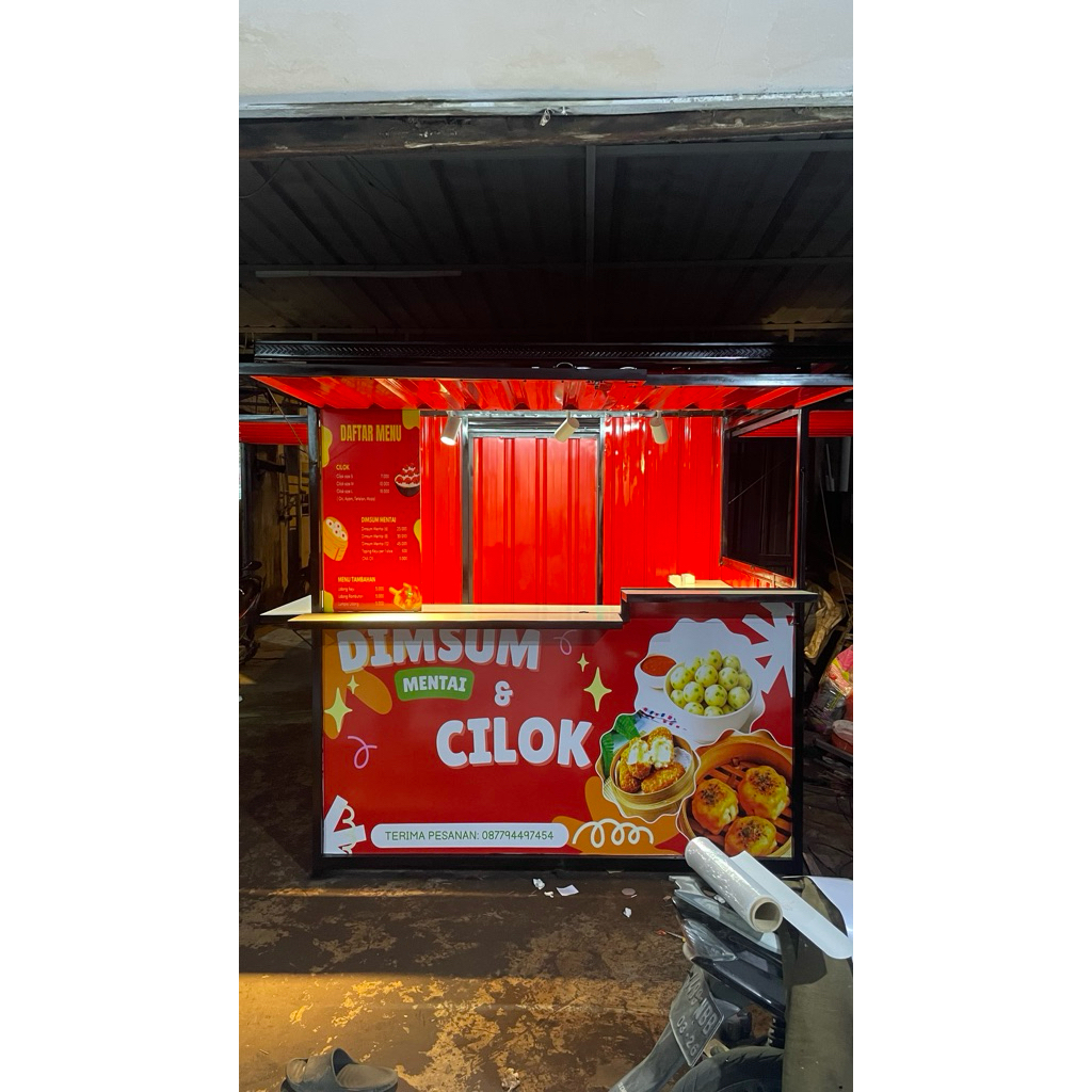 Booth container box jualan 1.5x1.5 tinggi 2meter