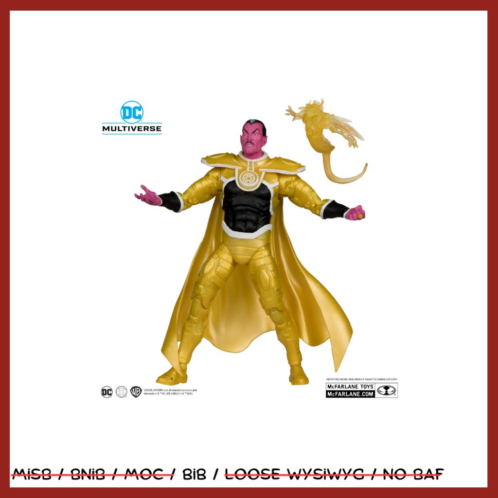 Sinestro Paralax Mcfarlane DC Multiverse 7 inci 17 cm 1:10 toys action figure yellow lantern New 52 