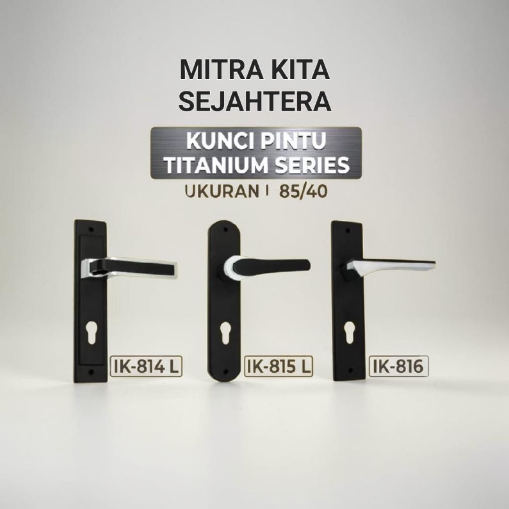 KUNCI PINTU BESAR IGM TITANIUM BLACK 25 CM / HANDLE KUNCI PINTU BESAR IGM TITANIUM SERIES 25 CM / KU