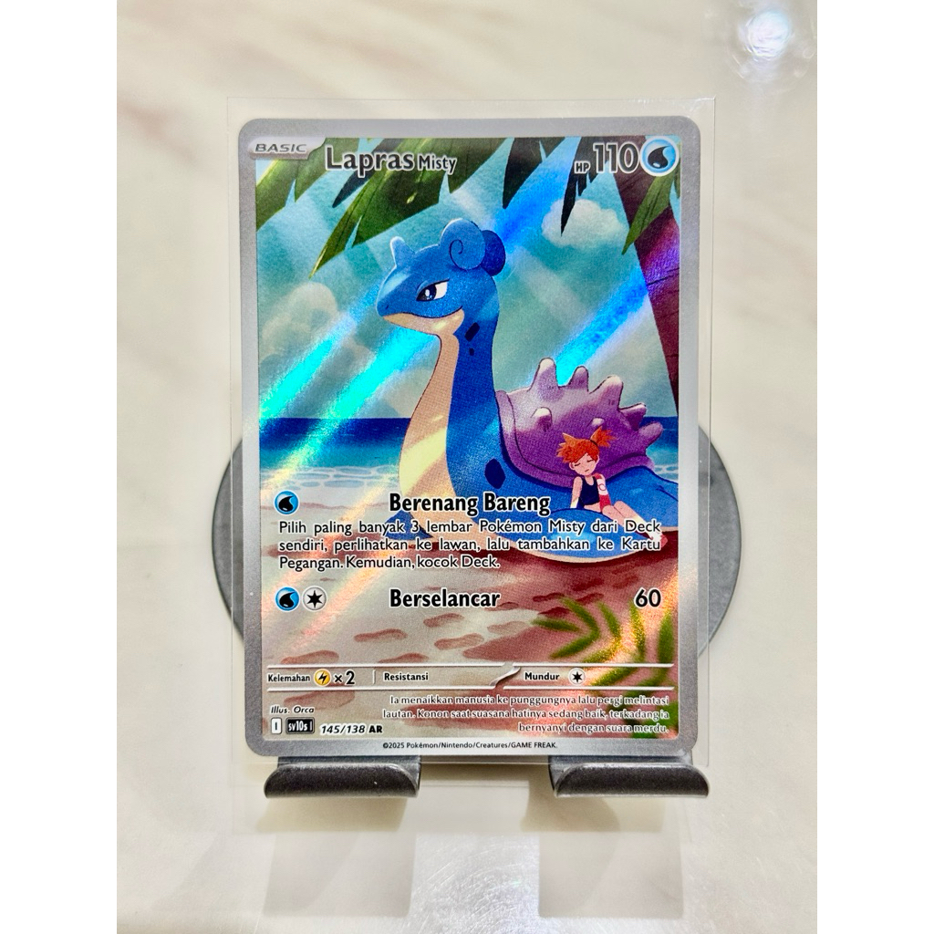 Lapras Misty AR - ID - 145/138 - Kehadiran Juara sv10s - Pokemon Indonesia