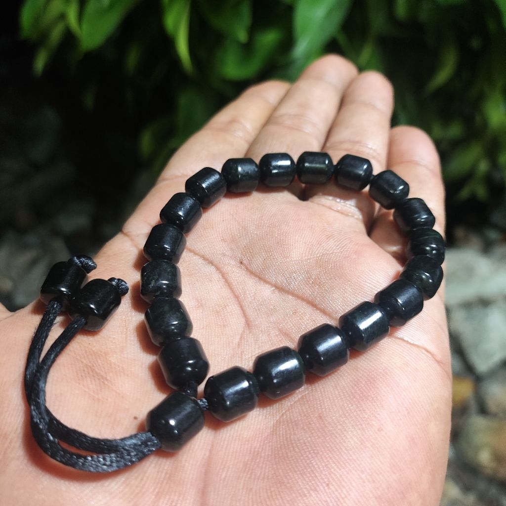 Gelang batu giok hitam blackjade aceh