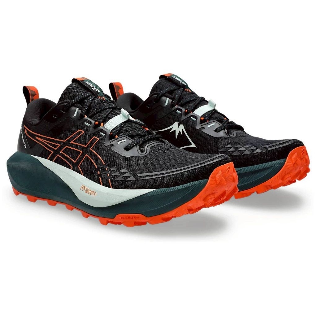 Sepatu Asics Gel Trabuco 13 Black / Nova Orange | Sepatu Running Trail / Sneakers / Casual Pria Wani