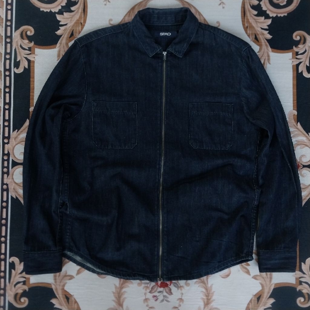 spao denim shirt second bekas