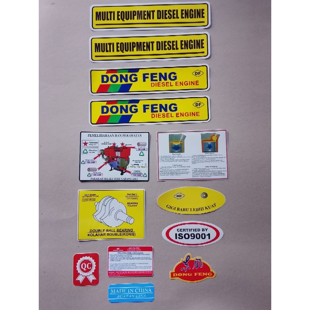 Stiker Mesin Diesel DONG FENG