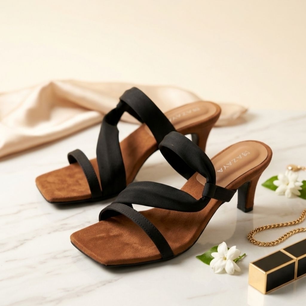 Mazaya Alena _  Kain Asimetris Heels 7 cm Fashion China Guangzhou