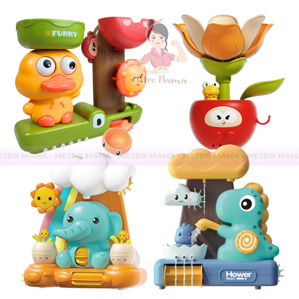 Mainan Air Anak Bayi Mandi Gajah Bebek Kelinci Dino BPA Free Kado Anak Kualitas Premium