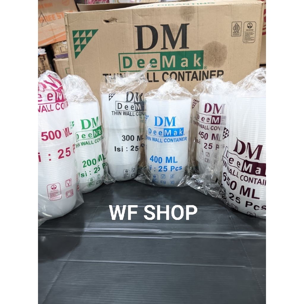 Grosir 1dus Thinwall Mangkok Bulat Isi 500set  200ml /300ml / 400ml / 450ml / 500ml / 650ml  Mangkuk
