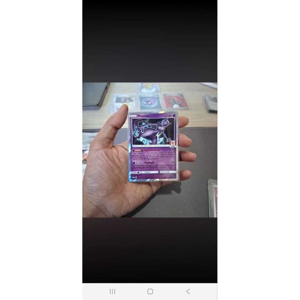 mewtwo kfc pokemon tcg indonesia kondisi played