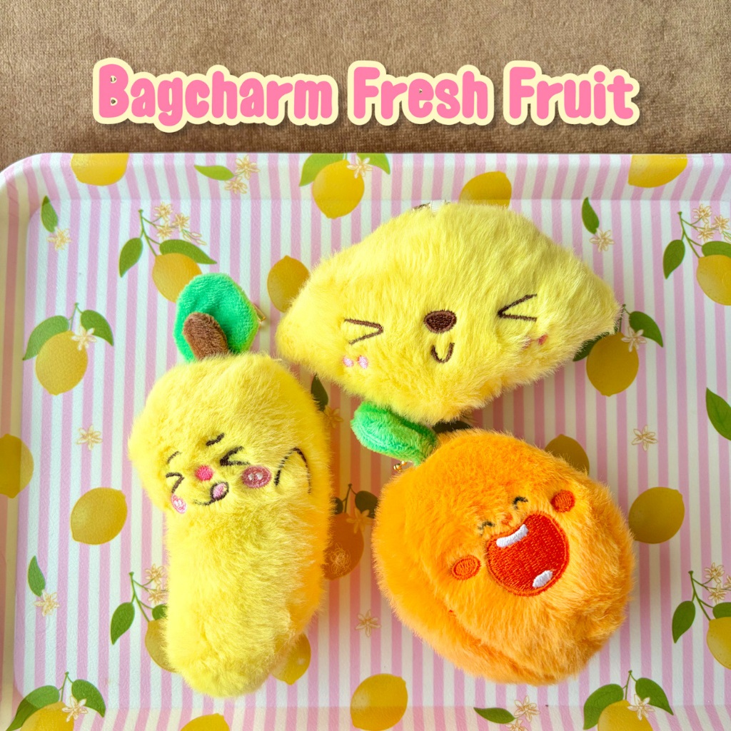 Bagcahrm Buah Summer Lemonade Lemon Oranges orange manggis Mango Mangga / gantungan tas edisi exotic